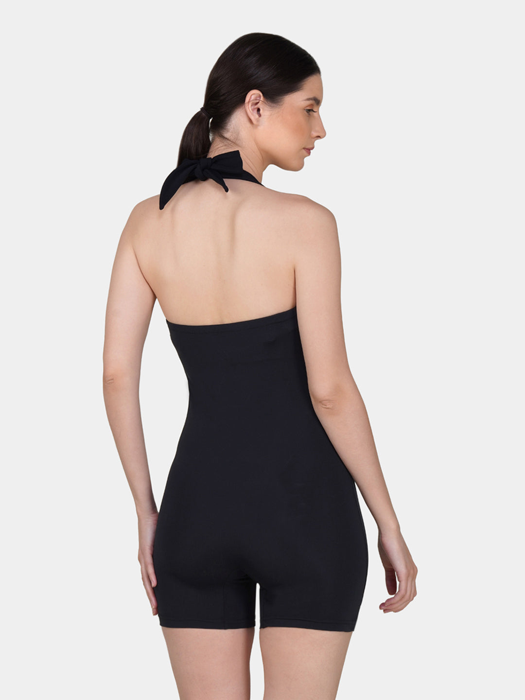 Brauch Padded Ruched Halter Neck Swimdress