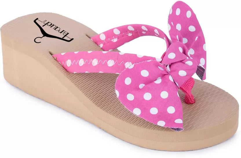 Pink wedge flip flops 2025
