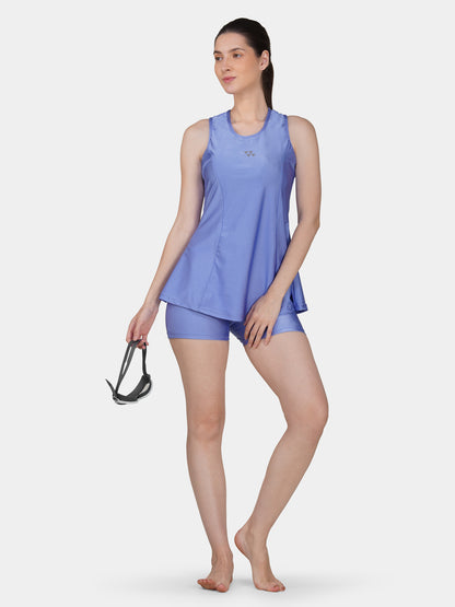 Brauch Women Blue Padded Active Fit 2-Piece Swimwear Set