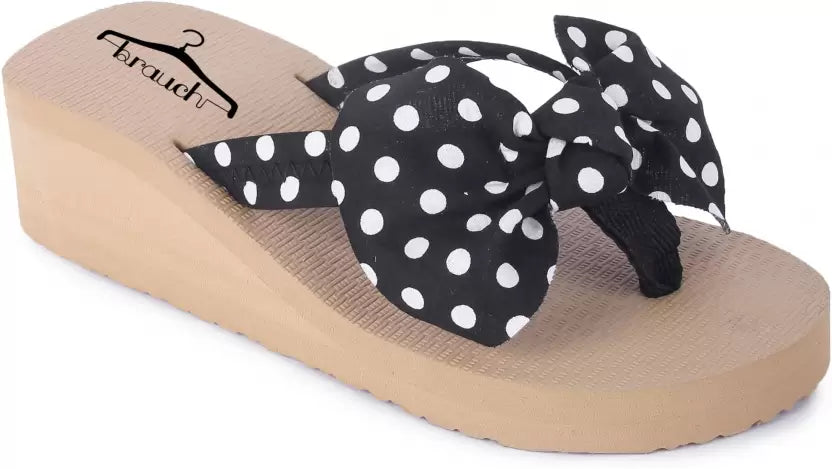 Heeled flip online flops wedge