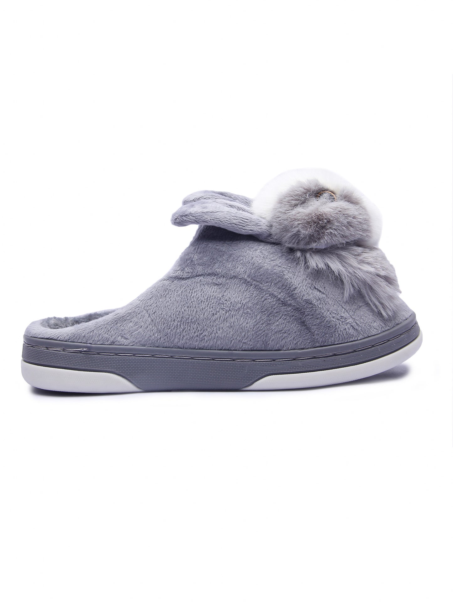 Brauch Women's Grey Cute Rabbit Winter Slippers