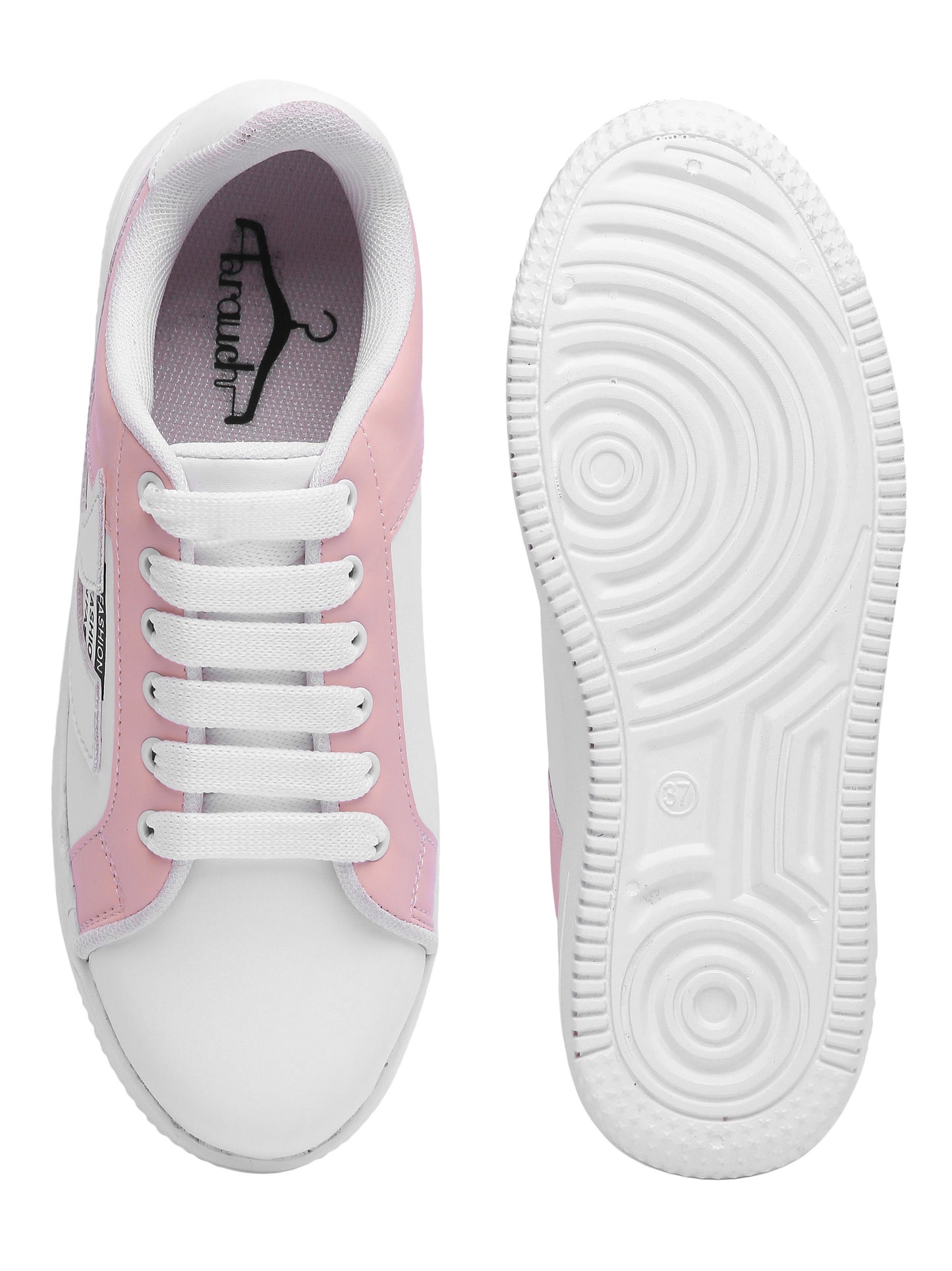 White & Pink Hip Hop Casual Sneaker