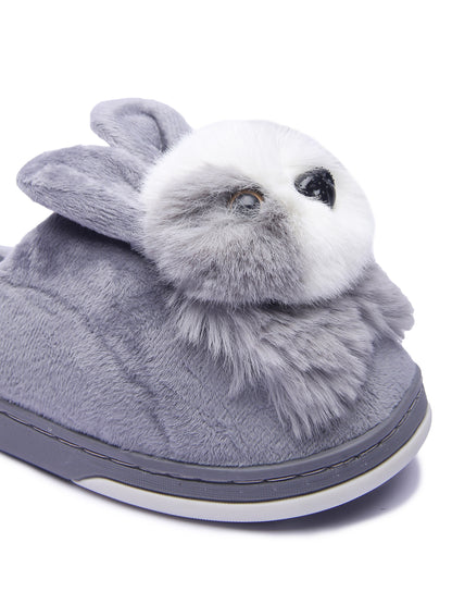 Brauch Women's Grey Cute Rabbit Winter Slippers