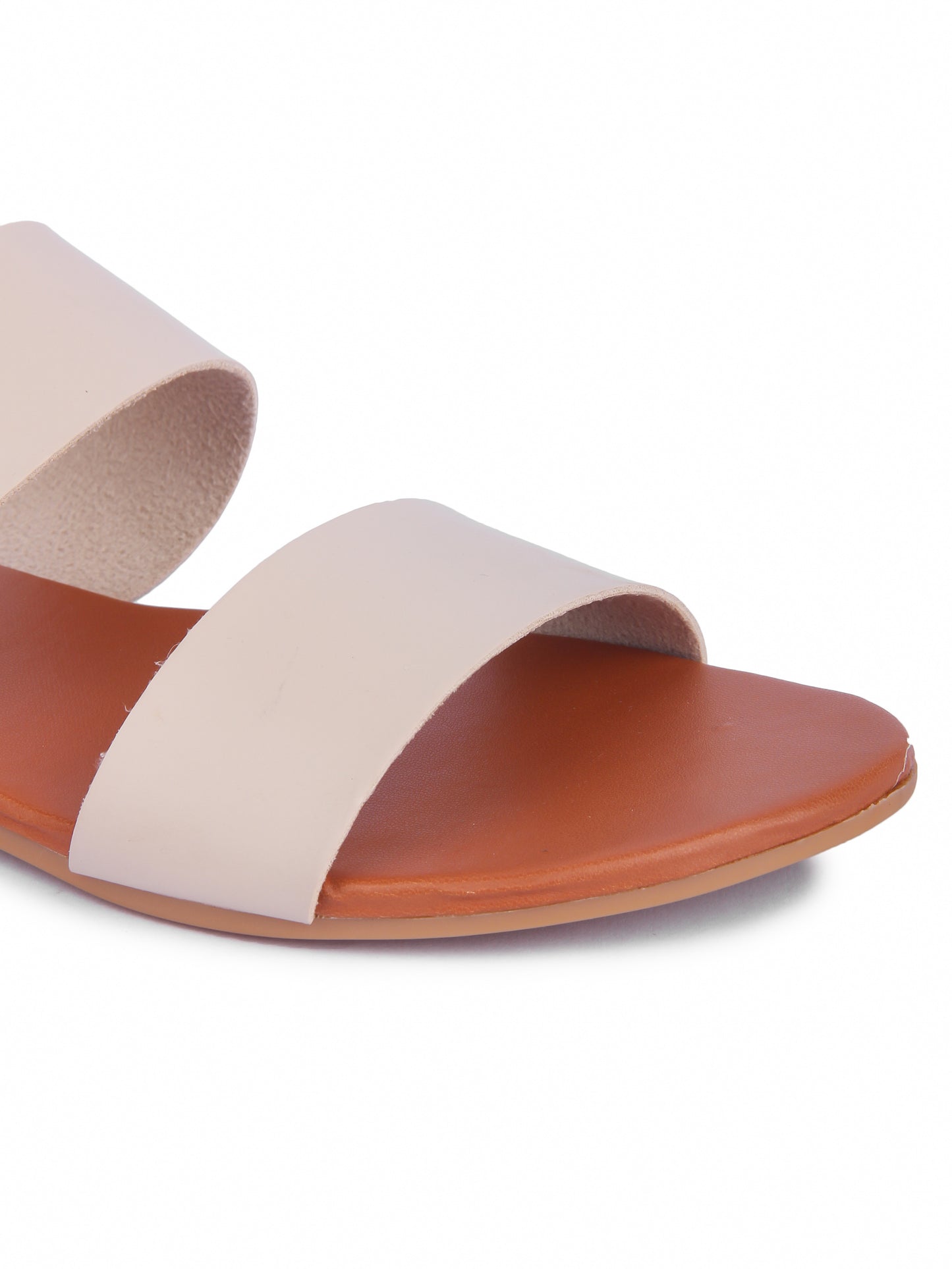 Brauch Women's Beige Strap Flats