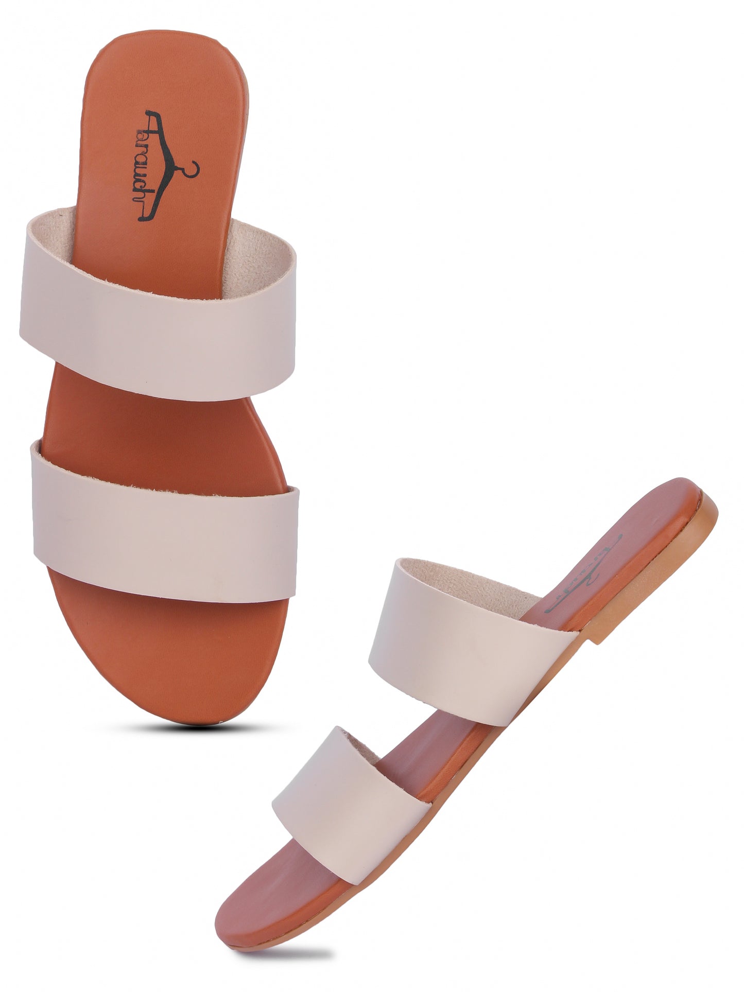 Brauch Women's Beige Strap Flats