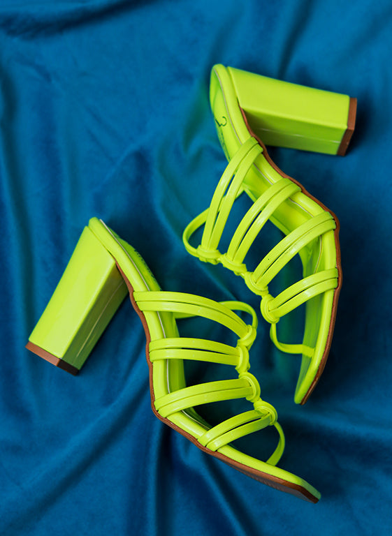 Lime green clear pointed toe heels – DearValerie