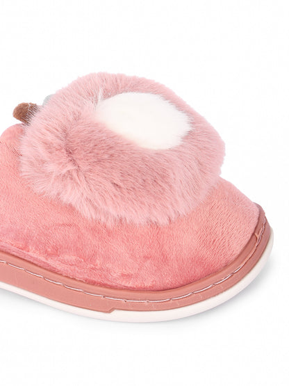 Brauch Women's Pink Apple Furry Winter Slippers