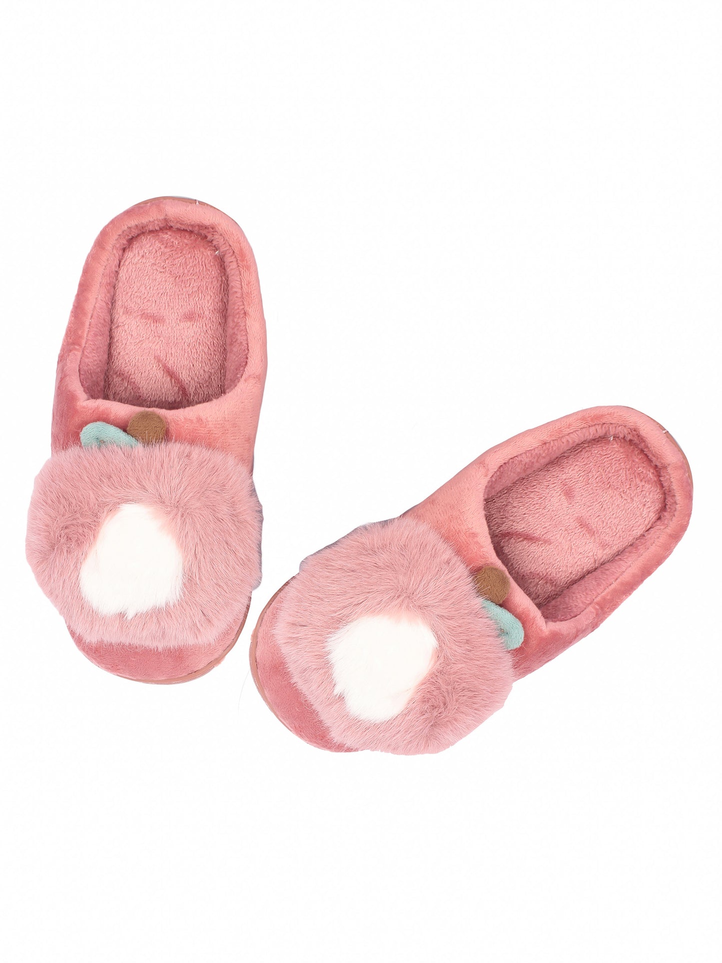 Brauch Women's Pink Apple Furry Winter Slippers