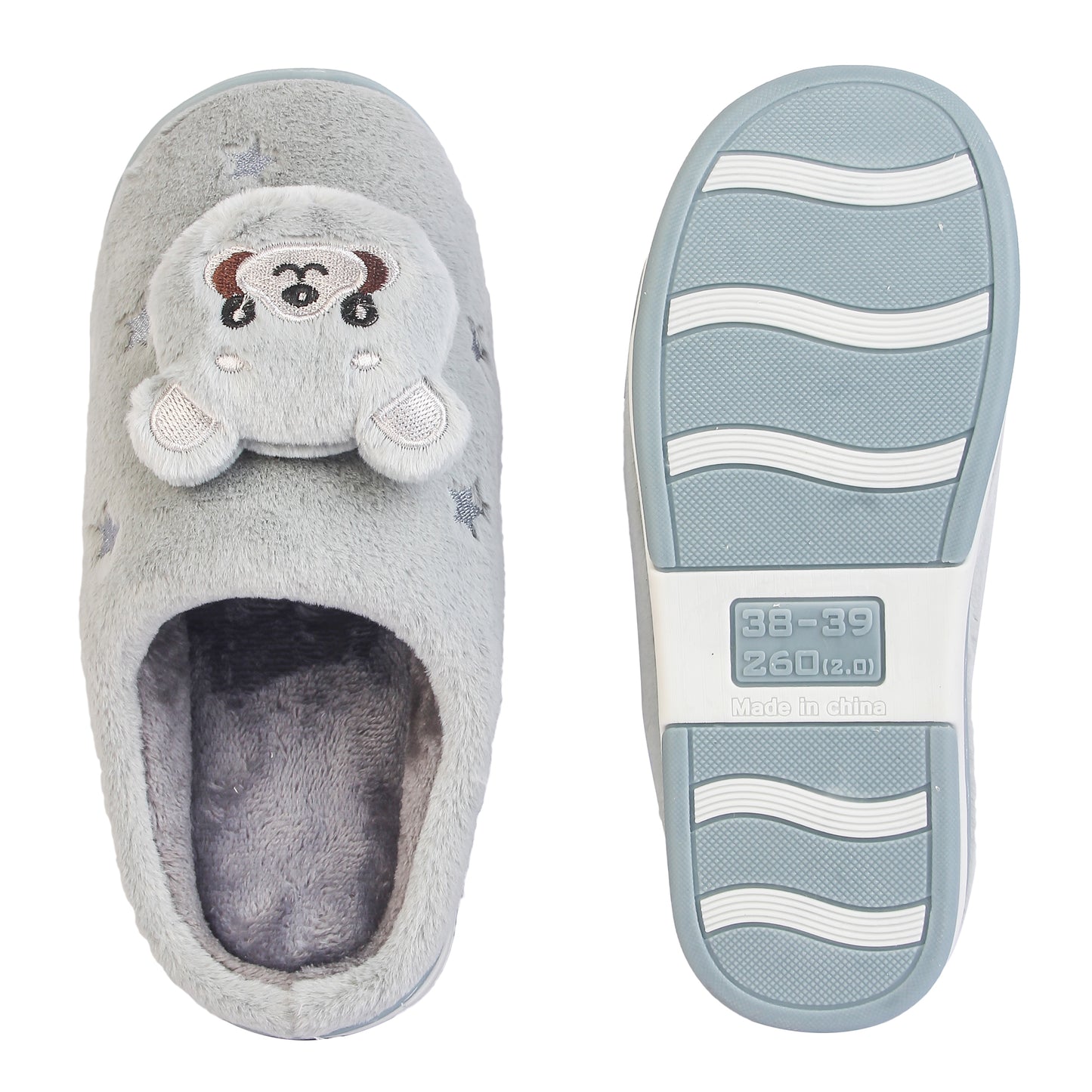 Brauch Women's Grey Panda Winter Slippers