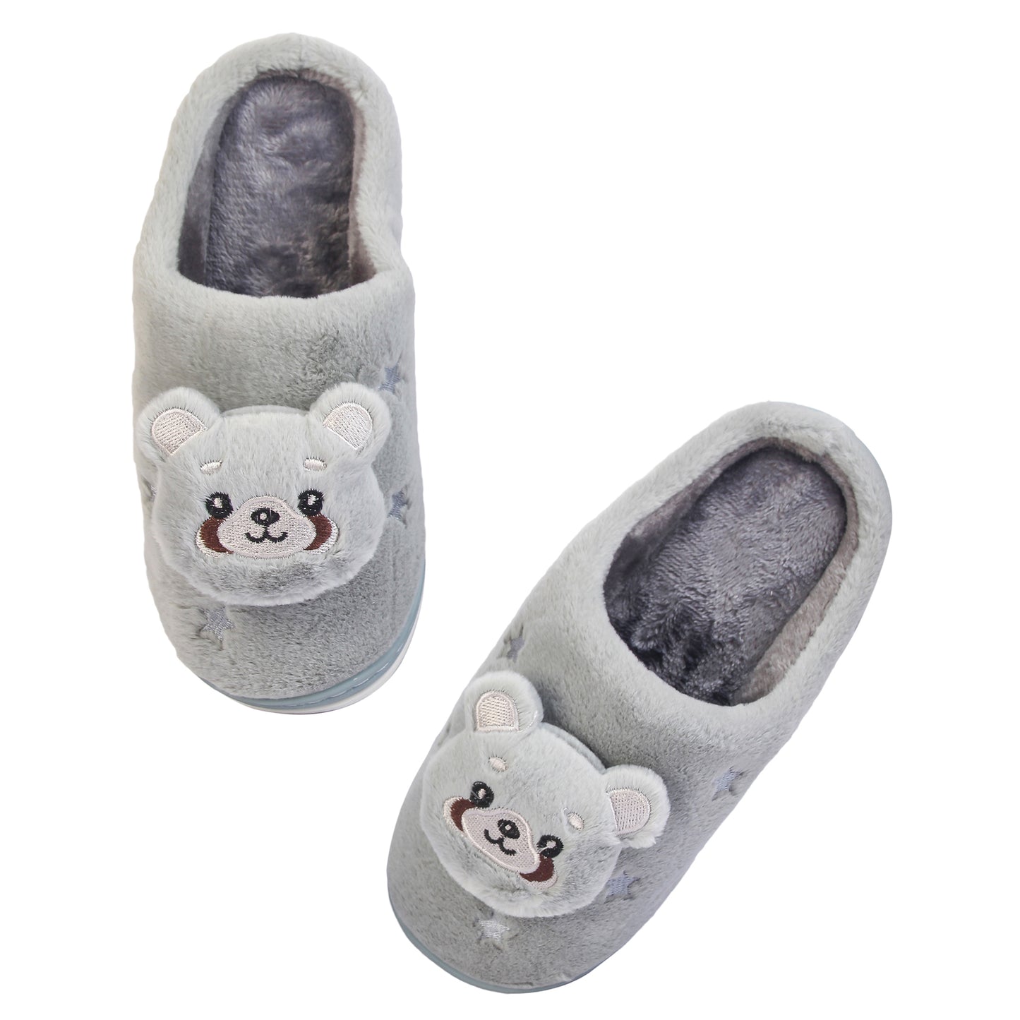 Brauch Women's Grey Panda Winter Slippers