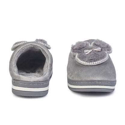 Brauch Women's Grey Pearl Mickey Winter Slippers