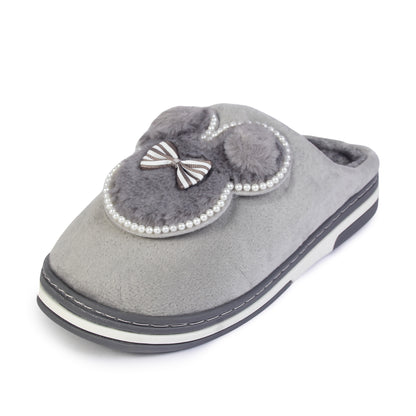 Brauch Women's Grey Pearl Mickey Winter Slippers