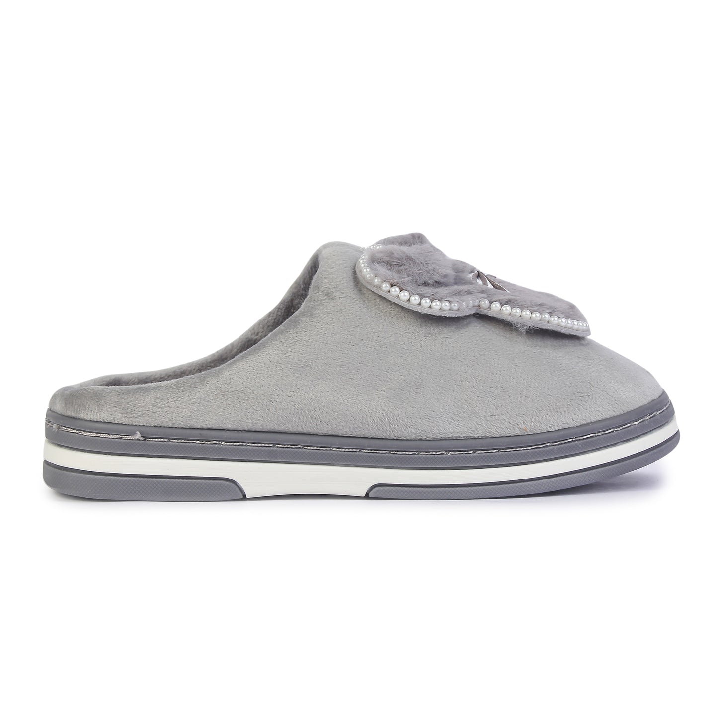 Brauch Women's Grey Pearl Mickey Winter Slippers