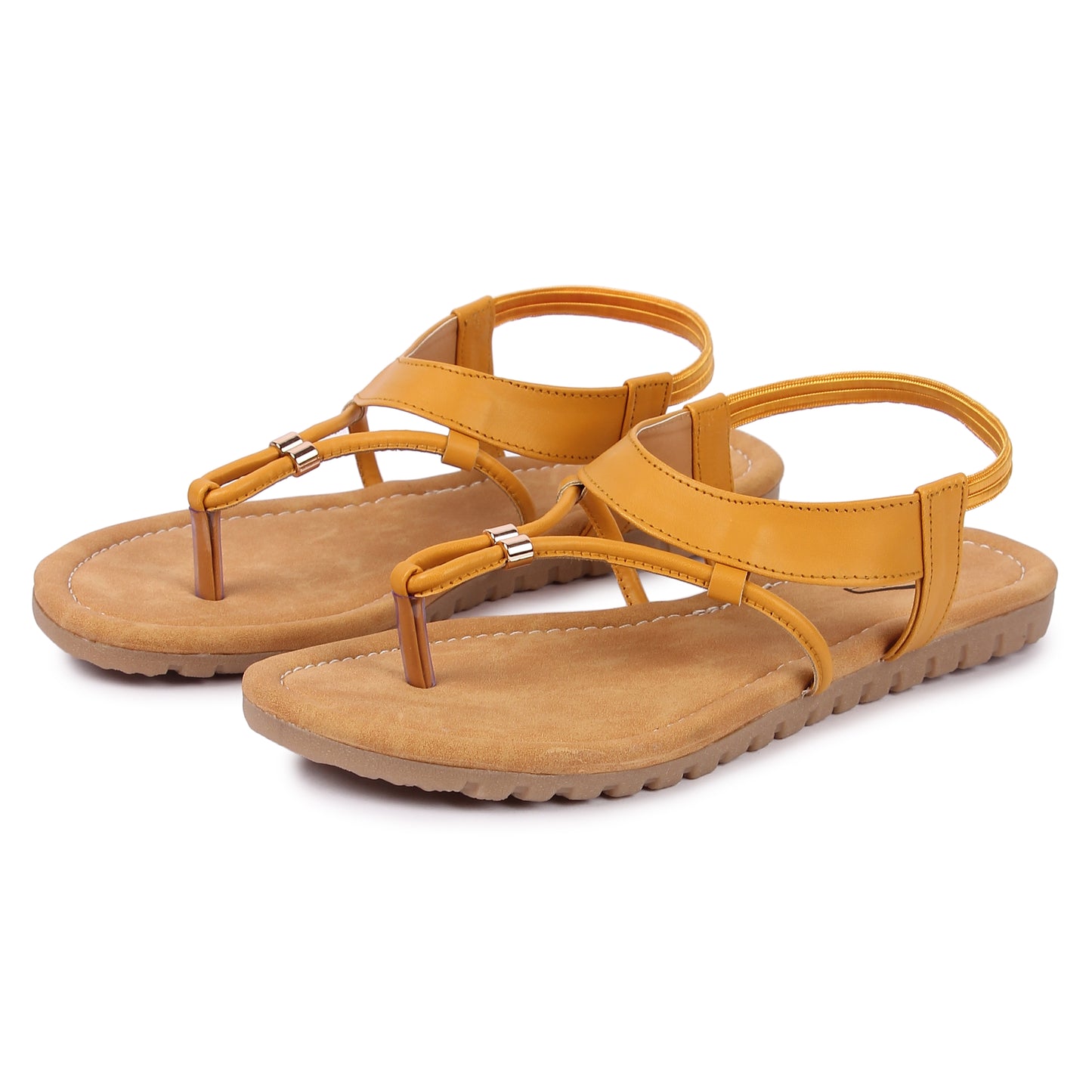 Brauch Women's Mustard Thong Strap Sandal