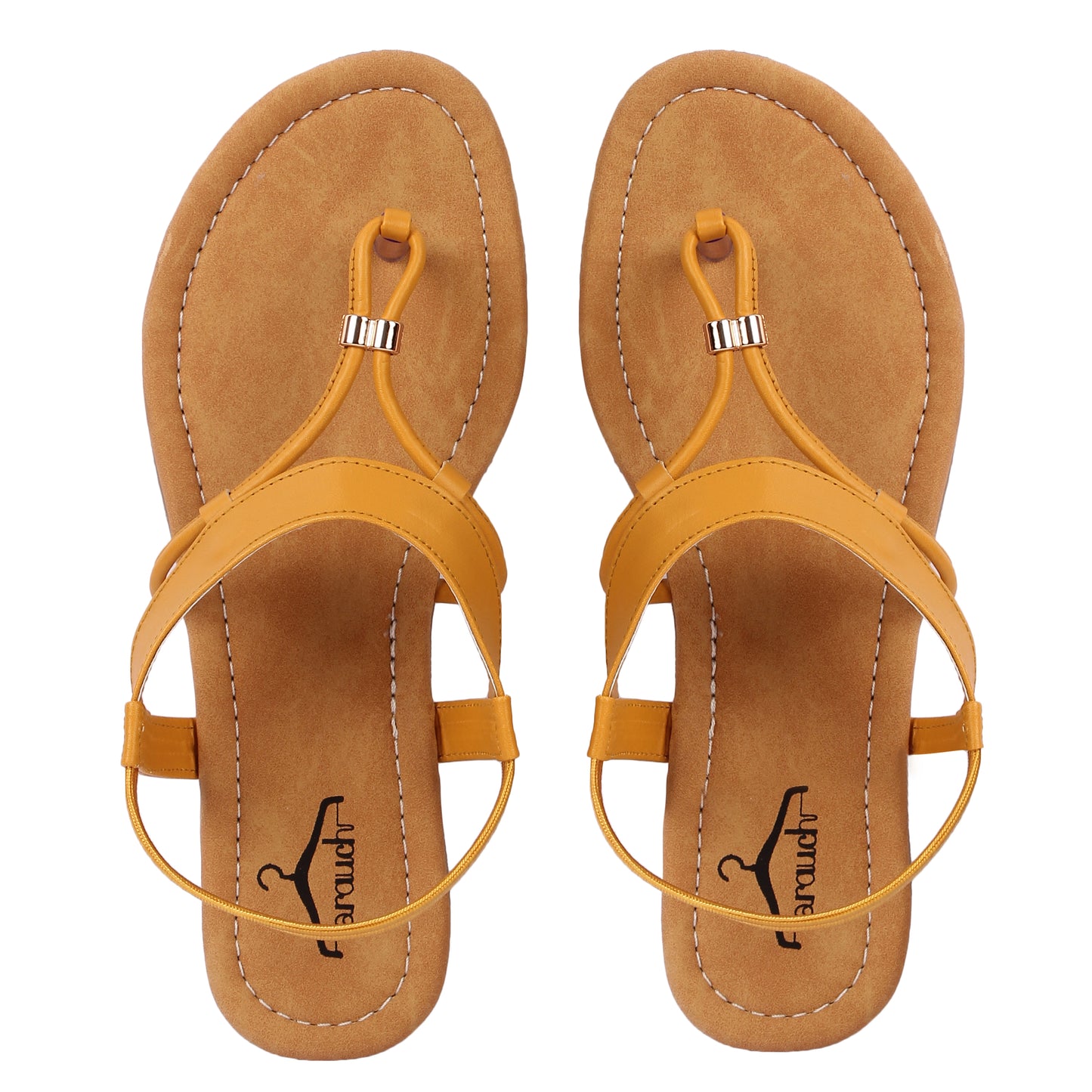Brauch Women's Mustard Thong Strap Sandal