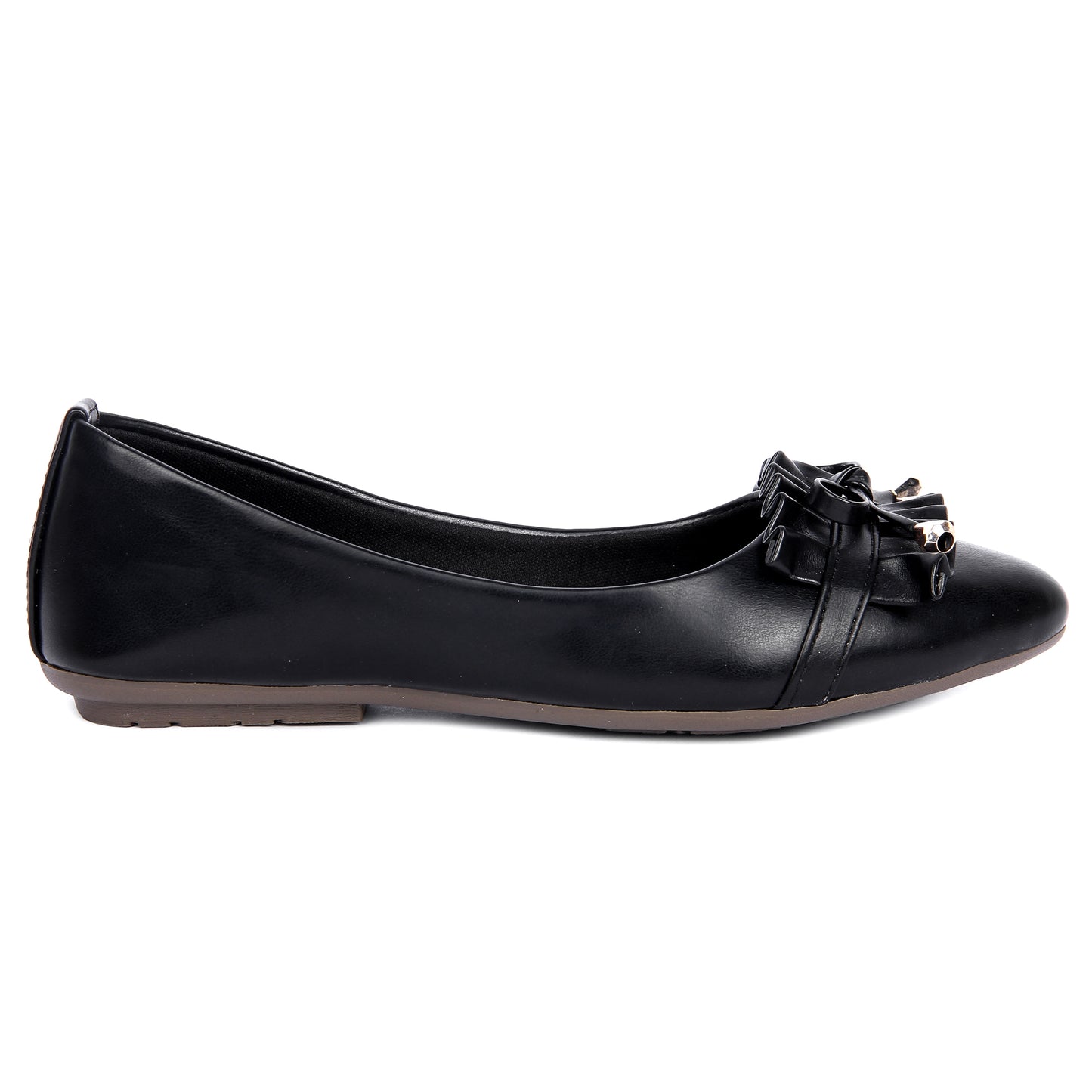 Brauch Black Frill Bow Ballarines