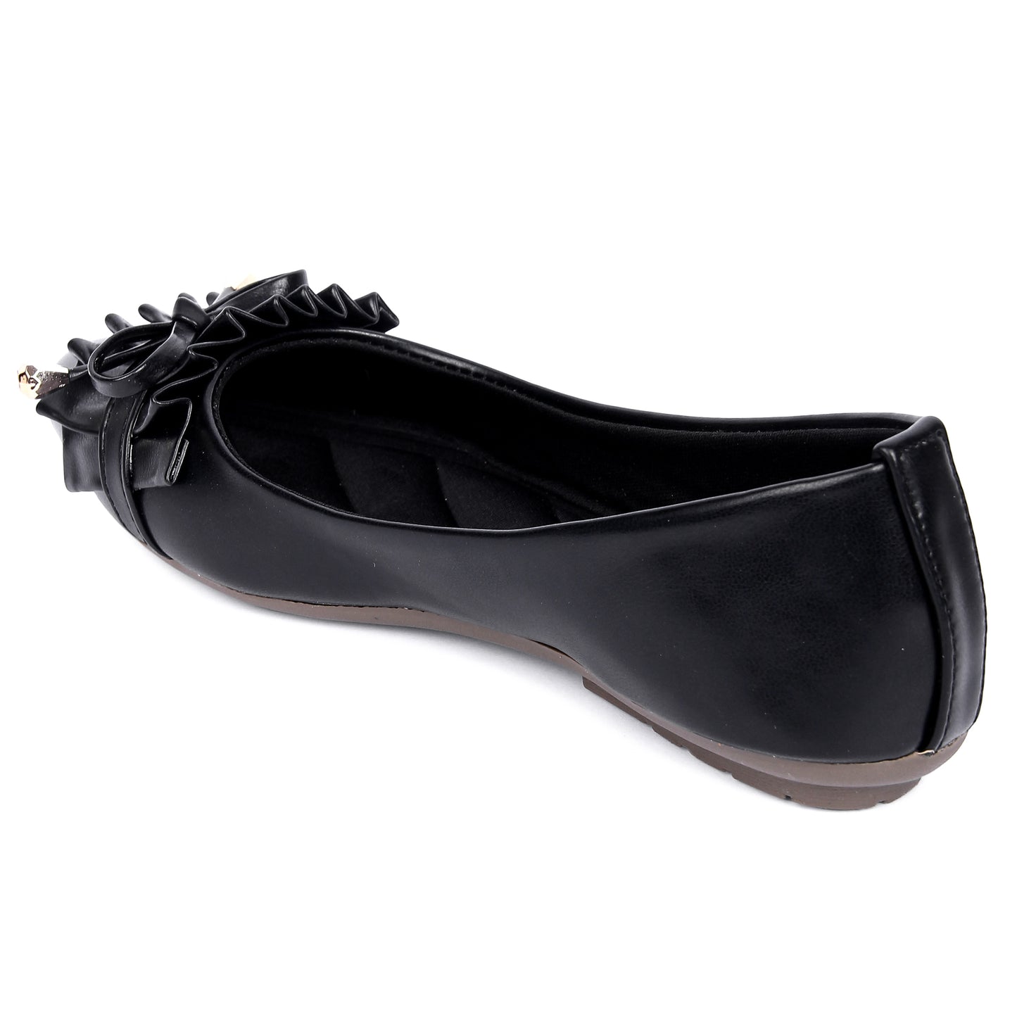 Brauch Black Frill Bow Ballarines