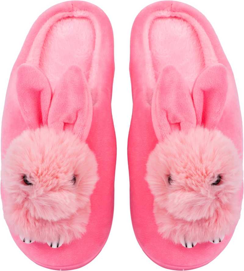 Brauch Women's Pink Rabbit Winter Slippers
