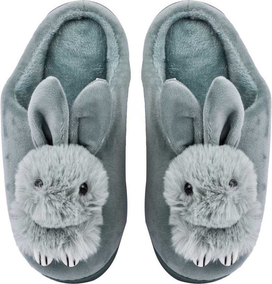 Brauch Women's Olive Rabbit Winter Slippers