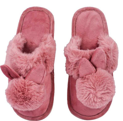 Brauch Women's Pink Bunny Winter Slippers